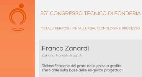Intervento Zanardi 35-esimo Congresso Tecnico di Fonderia 16.11.2020